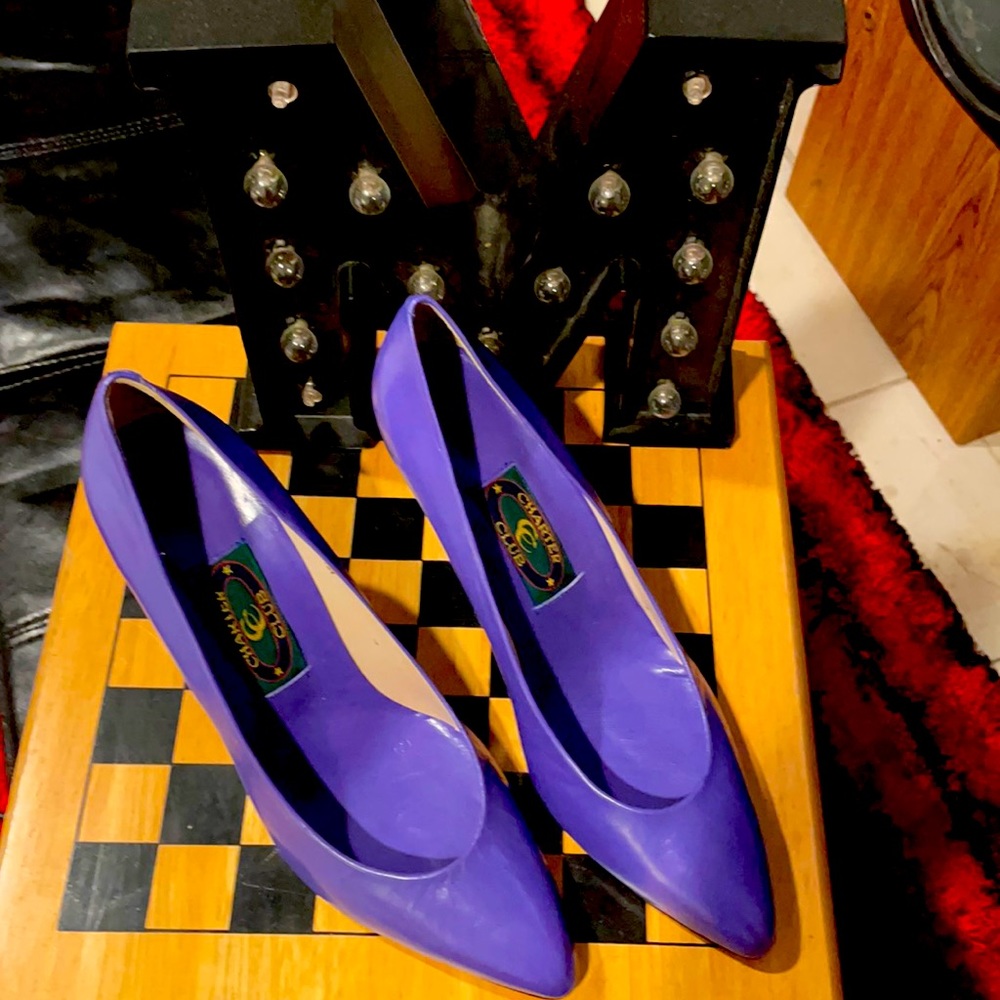Purple charter club 3” heels never worn